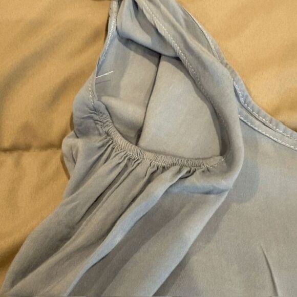 Saks Fifth Avenue Wide Leg Loose Fit Sleeveless Jumper Blue Size XL - Picture 7 of 12